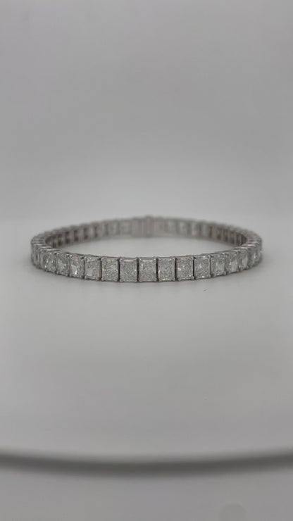 Moonlight Radiant-cut Diamond Tennis Bracelet